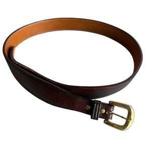 Galco Solid Brass Brown C-Con 44 H Leather Holster Belt Sz 44 1.5" Handmade USA